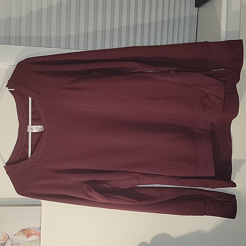 Women's Long Sleeve Top - Burgundy
